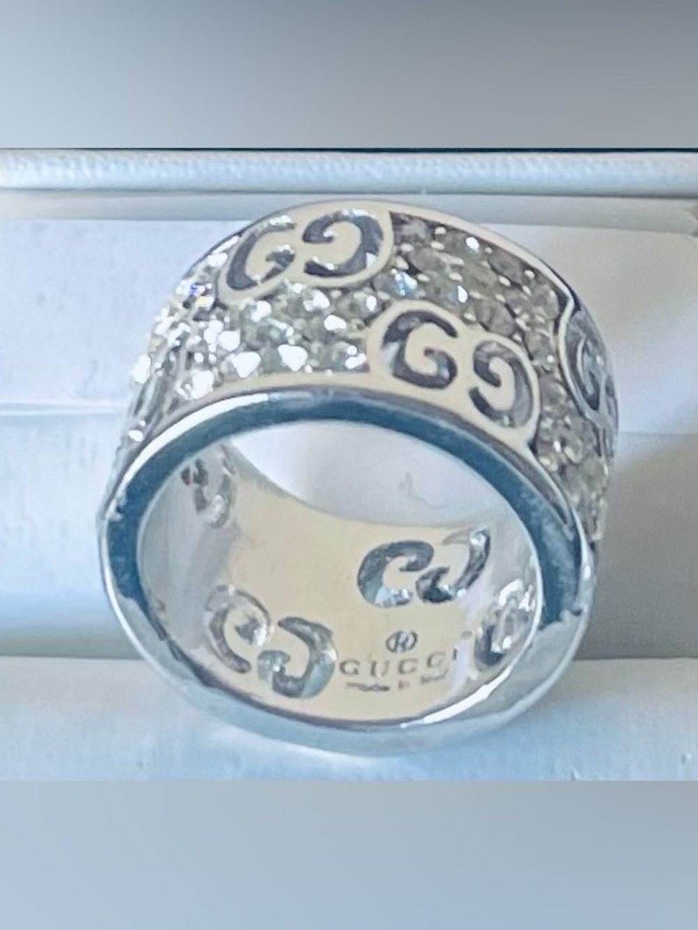 “Gucci” Sterling Silver GG Band